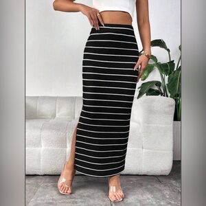 Smart Set Black and White Striped Pencil Skirt - size small